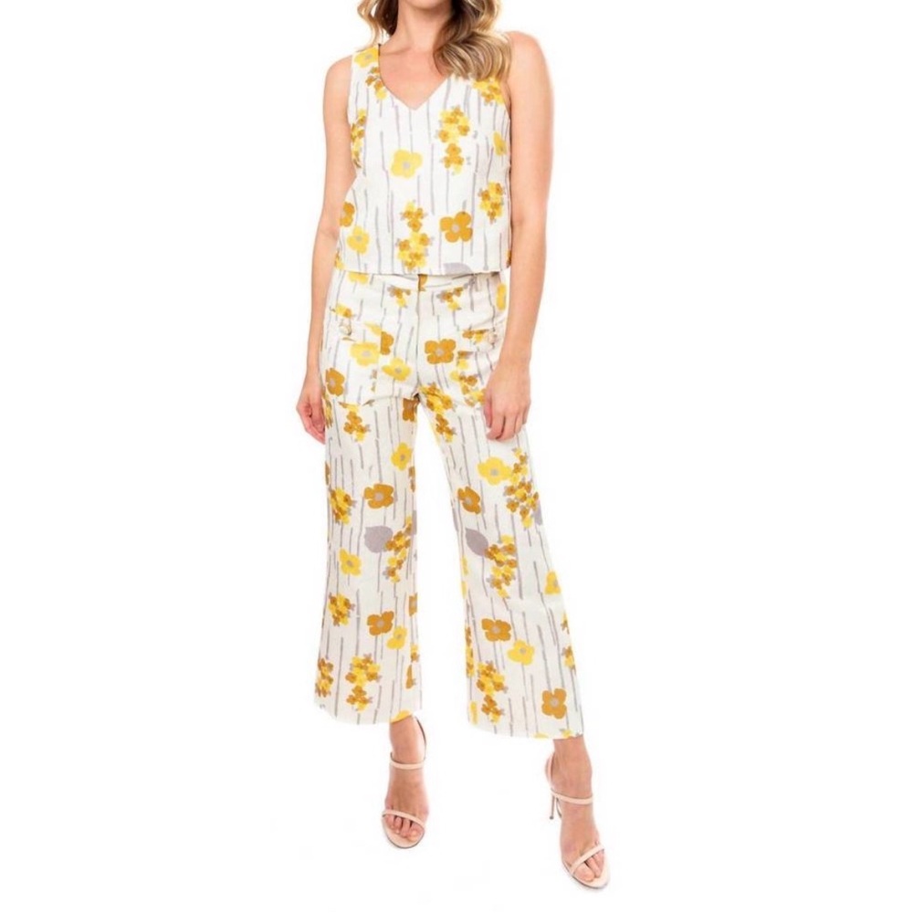 Julie Brown NYC *Rare* Bella Penny Lane Retro Floral Cropped Pants, size L